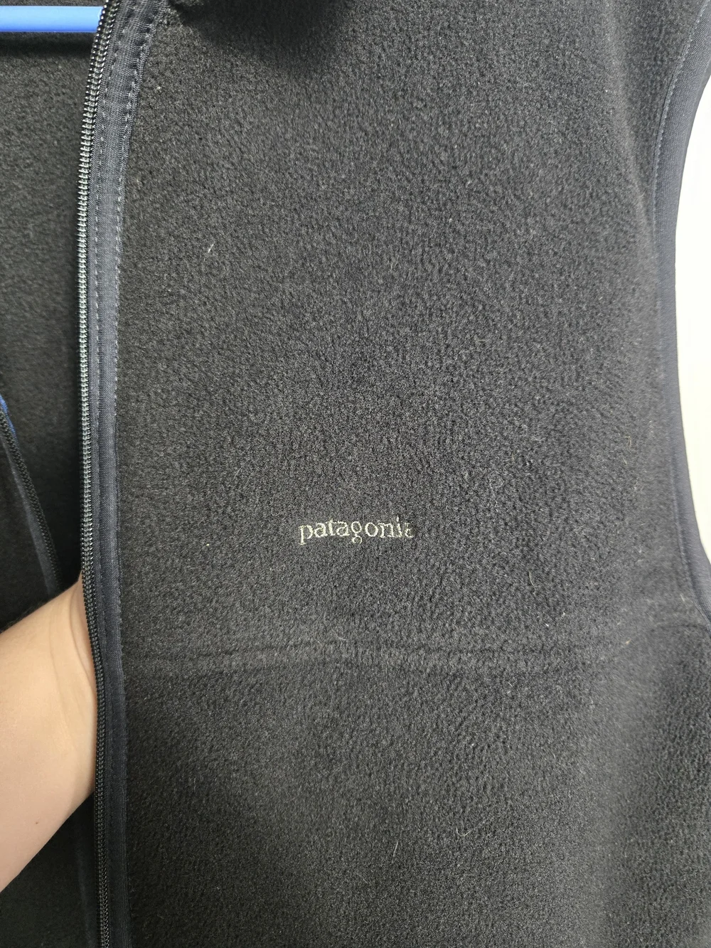 Patagonia Vintage Made in USA Black Synchilla Full Zip Fleece Vest Mens XL